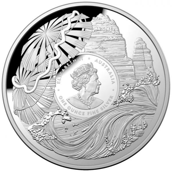 A Nagy Korallzátony 2022 1 uncia ausztrál proof ezüst pénzérme (RAM), domború !