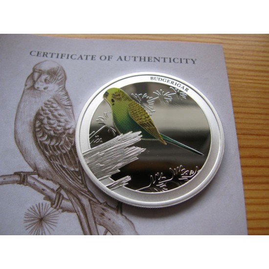 Ausztrália madarai - Hullámos papagáj 2013 1/2 uncia színes ezüst pénzérme