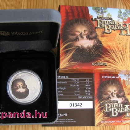 Bush Babies2 - Hangyászsün 2013 1/2 uncia színes ezüst pénzérme