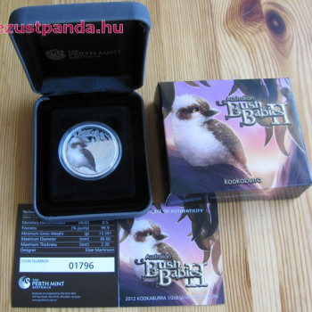 Bush Babies2 - Kookaburra fióka 2012 1/2 uncia színes ezüst pénzérme