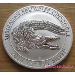 Krokodil 2014 1 uncia ezüst pénzérme