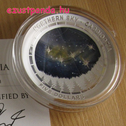 Cassiopeia (Északi égbolt) 2016 ausztrál proof ezüst pénzérme