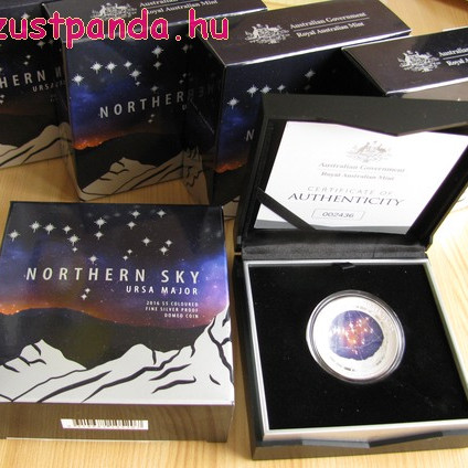 Ursa Major (Nagy Medve csillagkép) 2016 ausztrál proof ezüst pénzérme Ursa Major (Nagy Medve csillagkép) 2016 ausztrál proof ezüst pénzérme