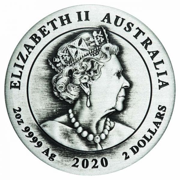 A 2. világháború vége 75. évforduló - ausztrál 2020 2 uncia antikolt ezüst pénzérme A 2. világháború vége 75. évforduló - ausztrál 2020 2 uncia antikolt ezüst pénzérme