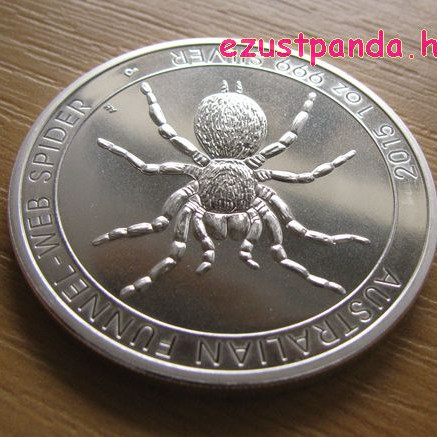 Tölcsérhálós pók 2015 1 uncia ezüst pénzérme Tölcsérhálós pók 2015 1 uncia ezüst pénzérme