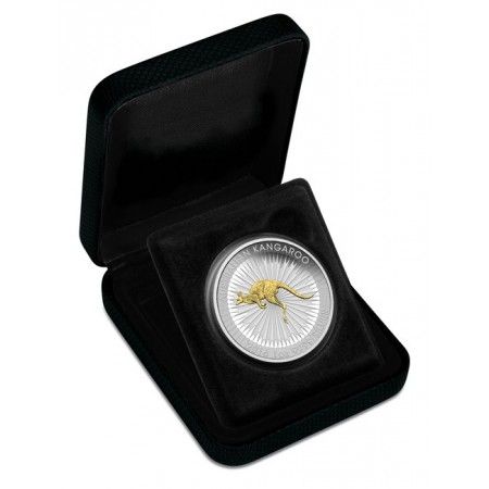Kenguru 2016 1 uncia aranyozott ezüst pénzérme 999,9 finomságú Kenguru 2016 1 uncia aranyozott ezüst pénzérme 999,9 finomságú