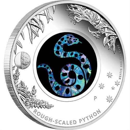 Opál sorozat - Piton 2015 1 uncia proof ezüst pénzérme Opál sorozat - Piton 2015 1 uncia proof ezüst pénzérme