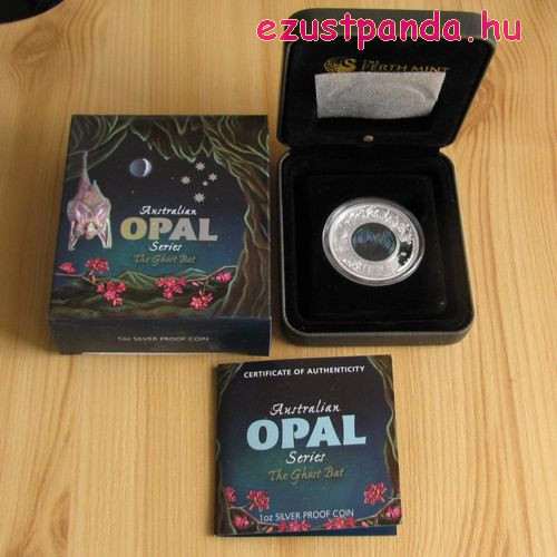 Opál sorozat - Denevér (Fakó álvámpír) 2015 1 uncia proof ezüst pénzérme