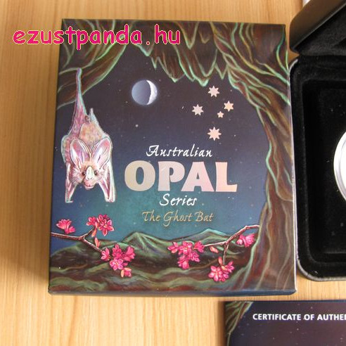 Opál sorozat - Denevér (Fakó álvámpír) 2015 1 uncia proof ezüst pénzérme