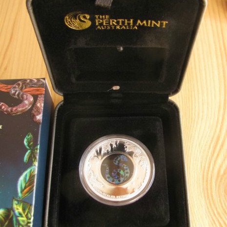 Opál sorozat - Piton 2015 1 uncia proof ezüst pénzérme Opál sorozat - Piton 2015 1 uncia proof ezüst pénzérme