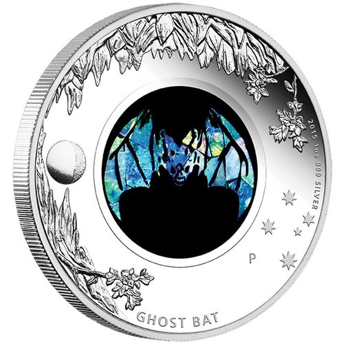 Opál sorozat - Denevér (Fakó álvámpír) 2015 1 uncia proof ezüst pénzérme