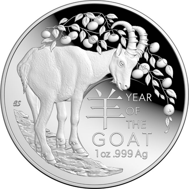 Kecske éve 2027 1 uncia ausztrál proof ezüst pénzérme (RAM), homorú ! Kecske éve 2027 1 uncia ausztrál proof ezüst pénzérme (RAM), homorú !