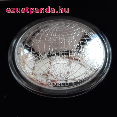 A világ új térképe 1812 ausztrál proof ezüst pénzérme - domború