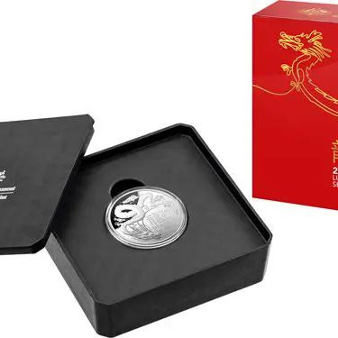 Sárkány éve 2024 1 uncia ausztrál proof ezüst pénzérme (RAM), homorú ! Sárkány éve 2024 1 uncia ausztrál proof ezüst pénzérme (RAM), homorú !