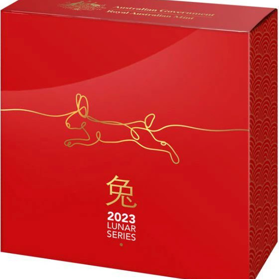 Nyúl éve 2023 1 uncia ausztrál proof ezüst pénzérme (RAM), homorú !