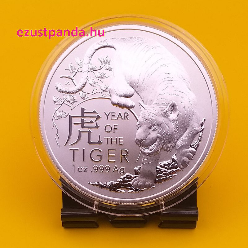 Tigris éve 2022 1 uncia ausztrál ezüst pénzérme (RAM)