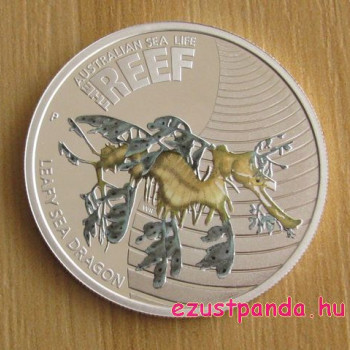 Korallzátony1 - Leveles tengeri sárkány 2010 1/2 uncia színes ezüst pénzérme