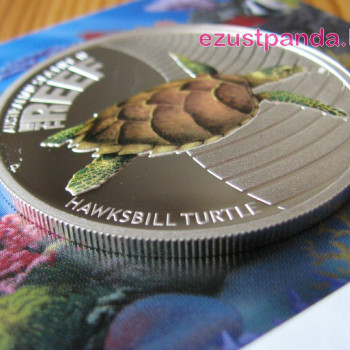 Korallzátony - Cserepesteknős 2011 1/2 uncia színes ezüst pénzérme Korallzátony - Cserepesteknős 2011 1/2 uncia színes ezüst pénzérme