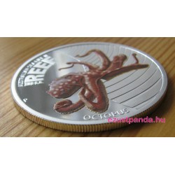 Korallzátony - Polip 2012 1/2 uncia színes ezüst pénzérme
