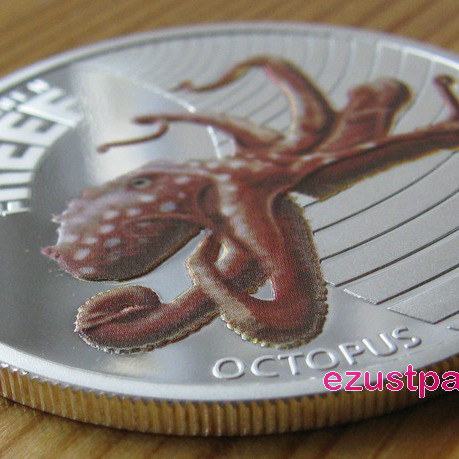 Korallzátony - Polip 2012 1/2 uncia színes ezüst pénzérme