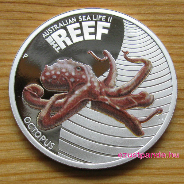 Korallzátony - Polip 2012 1/2 uncia színes ezüst pénzérme
