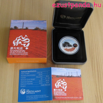 Shanghai ausztrál pavilon 1 uncia ausztrál ezüst pénzérme