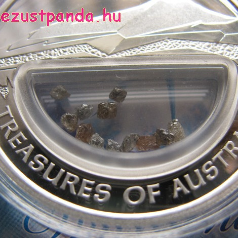 Ausztrália kincsei - Gyémántok 2009 1 uncia proof ezüst pénzérme gyémántokkal Ausztrália kincsei - Gyémántok 2009 1 uncia proof ezüst pénzérme gyémántokkal