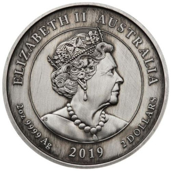 Viktória királynő 200. születésnapja - 2019 2 uncia antikolt ezüst pénzérme kámeával
