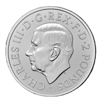 Britannia és Liberty 2026 brit 1 uncia 2 GBP ezüst pénzérme