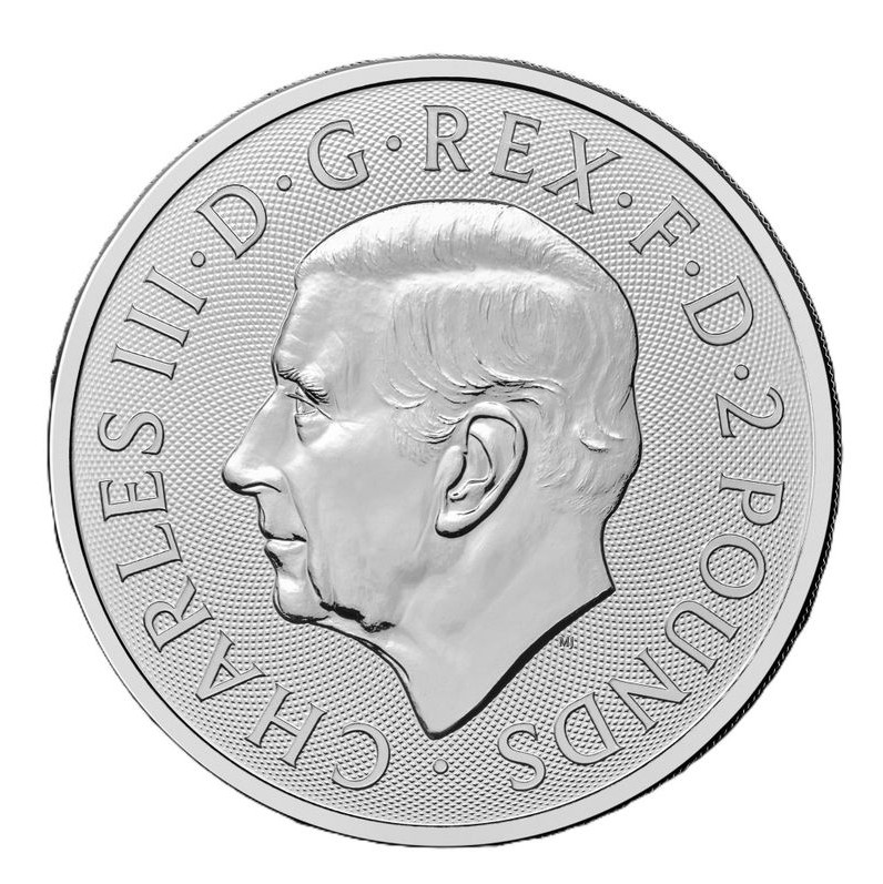Britannia és Liberty 2026 brit 1 uncia 2 GBP ezüst pénzérme