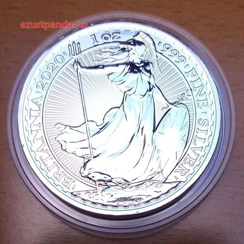 Britannia 2020 brit 1 uncia 2 GBP ezüst pénzérme