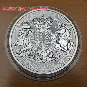 Angol királyi címer 2019 brit 1 uncia 2 GBP ezüst pénzérme