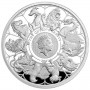 A Királynő címerállatai 2021 2 GBP proof ezüst pénzérme