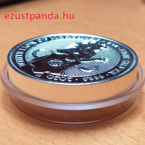 A királynő címerállatai - Mortimer Fehér oroszlánja 2020 2 uncia 5 GBP ezüst pénzérme A királynő címerállatai - Mortimer Fehér oroszlánja 2020 2 uncia 5 GBP ezüst pénzérme