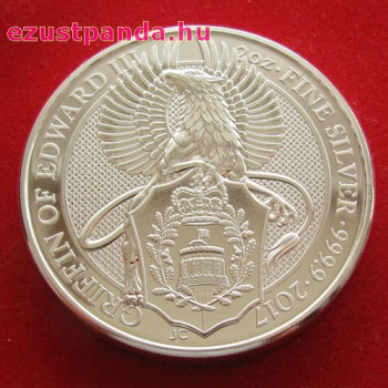 A királynő címerállatai - Griff 2017 2 uncia 5 GBP ezüst pénzérme