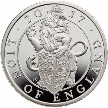 A királynő címerállatai - Oroszlán 2016 uncia 2 GBP proof ezüst pénzérme A királynő címerállatai - Oroszlán 2016 uncia 2 GBP proof ezüst pénzérme