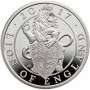 A királynő címerállatai - Oroszlán 2016 uncia 2 GBP proof ezüst pénzérme