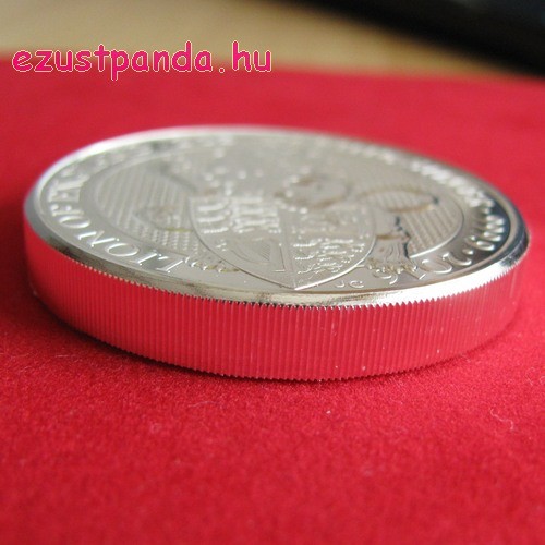 A királynő címerállatai - Oroszlán 2016 2 uncia 5 GBP ezüst pénzérme A királynő címerállatai - Oroszlán 2016 2 uncia 5 GBP ezüst pénzérme