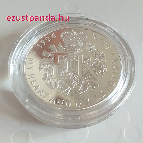 II. Erzsébet királynő 95 éves 2021 5 GBP proof ezüst pénzérme II. Erzsébet királynő 95 éves 2021 5 GBP proof ezüst pénzérme