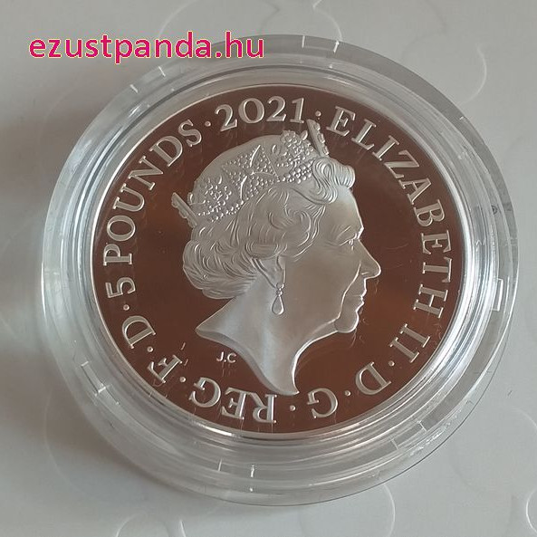 II. Erzsébet királynő 95 éves 2021 5 GBP proof ezüst pénzérme II. Erzsébet királynő 95 éves 2021 5 GBP proof ezüst pénzérme
