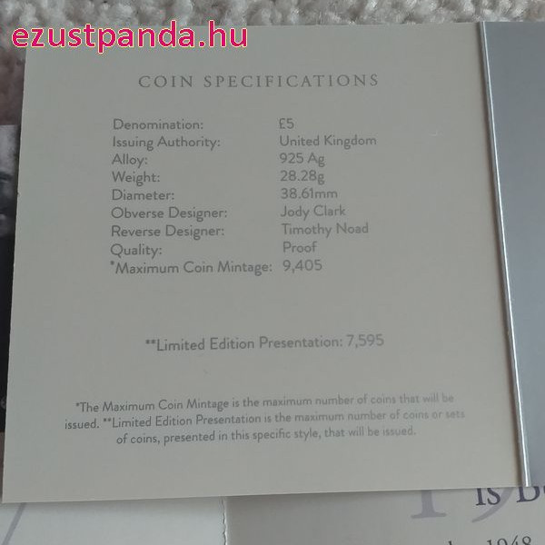 II. Erzsébet királynő 95 éves 2021 5 GBP proof ezüst pénzérme II. Erzsébet királynő 95 éves 2021 5 GBP proof ezüst pénzérme