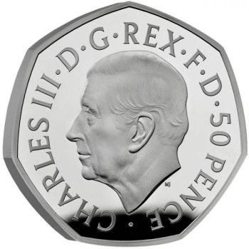 II. Erzsébet királynő emlékére 2022 brit 50 penny proof ezüst pénzérme díszdobozban - KÁROLY-FEJES!