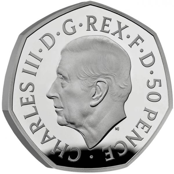 II. Erzsébet királynő emlékére 2022 brit 50 penny proof ezüst pénzérme díszdobozban - KÁROLY-FEJES!
