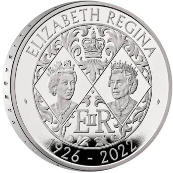 II. Erzsébet királynő emlékére 2022 brit 5 GBP proof ezüst pénzérme díszdobozban - KÁROLY-FEJES!