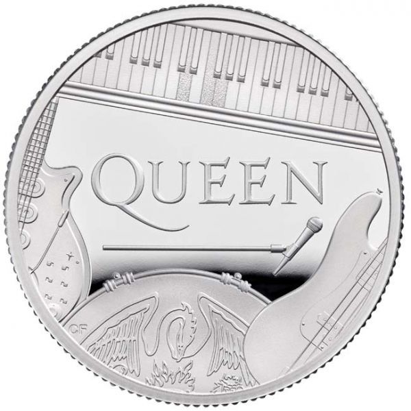 Queen együttes 2020 1 font proof ezüst pénzérme
