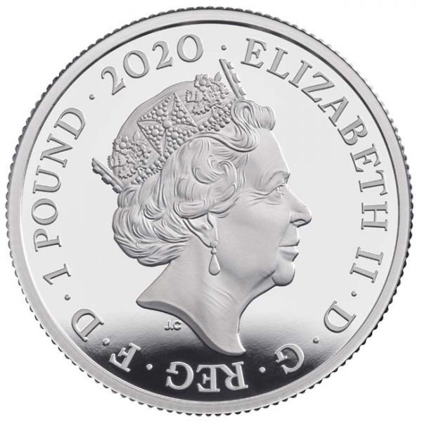 Queen együttes 2020 1 font proof ezüst pénzérme