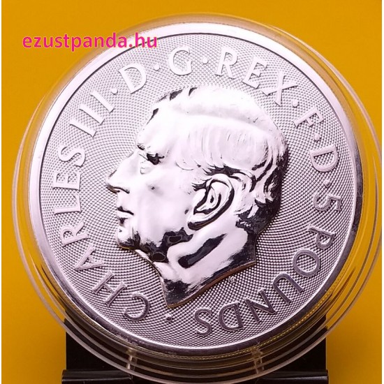 A Tudor-ház címerállatai - Clarence Bikája 2023 2 uncia 5 GBP ezüst pénzérme A Tudor-ház címerállatai - Clarence Bikája 2023 2 uncia 5 GBP ezüst pénzérme