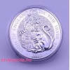 A Tudor-ház címerállatai - Oroszlán 2022 2 uncia 5 GBP ezüst pénzérme