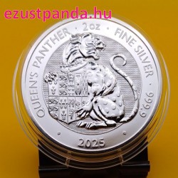 A Tudor-ház címerállatai - Párduc 2025 2 uncia 5 GBP ezüst pénzérme