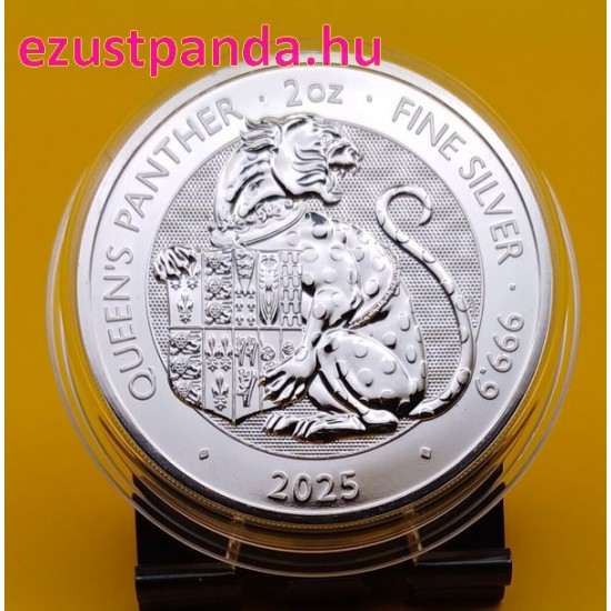 A Tudor-ház címerállatai - Párduc 2025 2 uncia 5 GBP ezüst pénzérme A Tudor-ház címerállatai - Párduc 2025 2 uncia 5 GBP ezüst pénzérme